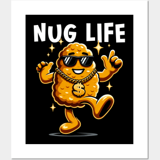 Nugget Nosh Nug Life, Stylish Statement Tee for Foodies Posters and Art